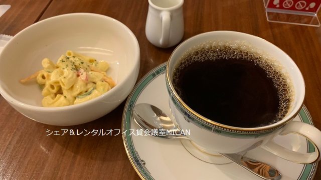 大井町カフェ茶豆珈琲のセット